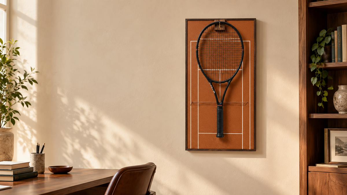 How to Display a Tennis Racket on the Wall
