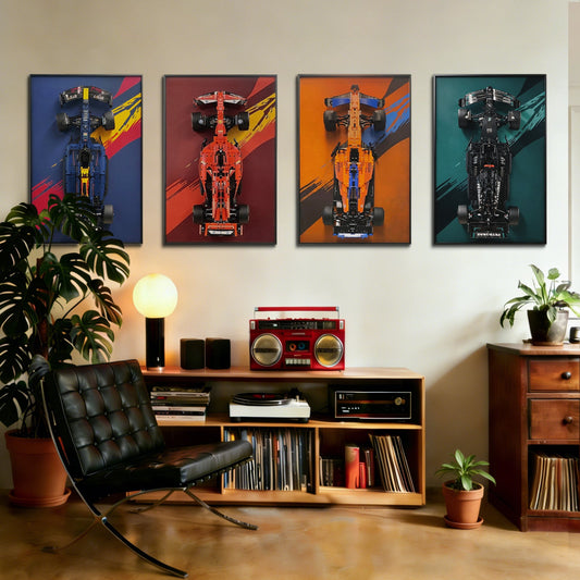 LEGO F1 Display Frames — Formula 1 Wall Mounts