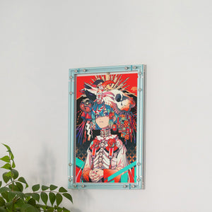 CyberFrame – Electric Cyan | Acrylic + Aluminum Futuristic Picture Frame
