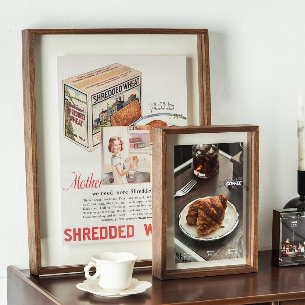 Tenon Series Large Transparent Display Frame - Various | Straight-Angle Mortise Joint Picture Frame