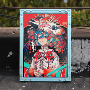 CyberFrame – Electric Cyan | Acrylic + Aluminum Futuristic Picture Frame