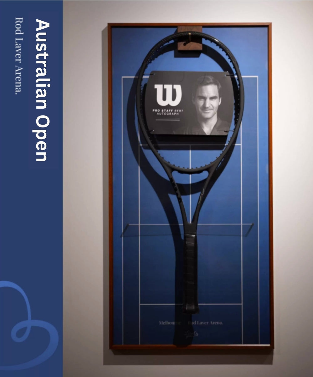 Australian OPEN Tennis grand slam racket hanging wall decor