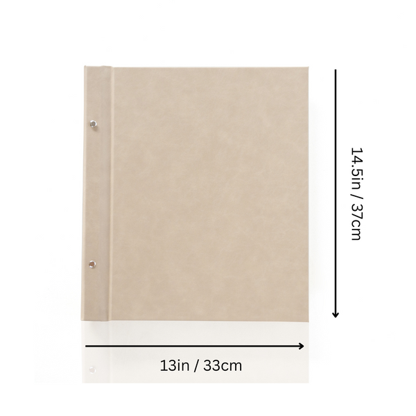 Large Pocket Photo Album – Leatherette Cover – Rivet Binding