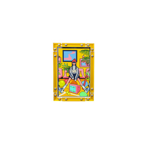 CyberFrame – Turbo Yellow | Acrylic + Aluminum Modern Picture Frame