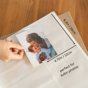 Large Pocket Photo Album – Leatherette Cover – Rivet Binding