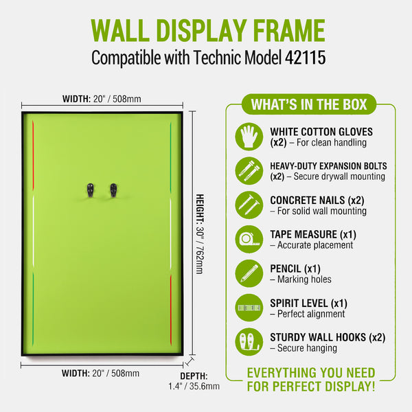 LEGO Technic Compatible Wall Display for Lamborghini Sián FKP 37 42115