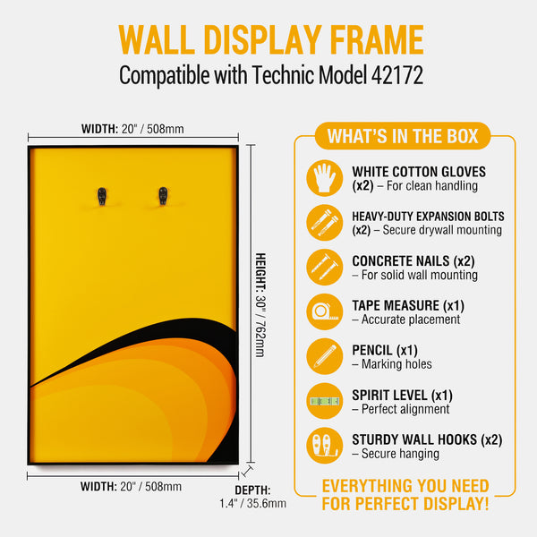 LEGO Technic Compatible Wall Display for McLaren P1 42172