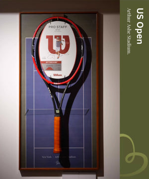 US OPEN Tennis grand slam racket hanging wall decor