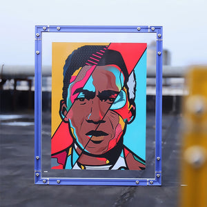 CyberFrame – Atomic Indigo | Modern Acrylic + Aluminum Picture Frame