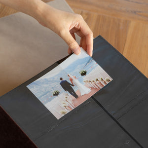 Large Pocket Photo Album – Leatherette Cover – Rivet Binding