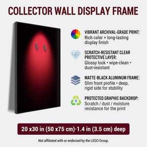 ONE MAAY Halo LEGO F1 car 42207 compatible wall frame displaying the vibrant colors of the wall print