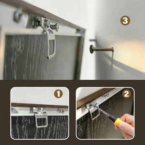 Step-by-step installation guide for the ONE MAAY Tennis Wall Art with hardware.