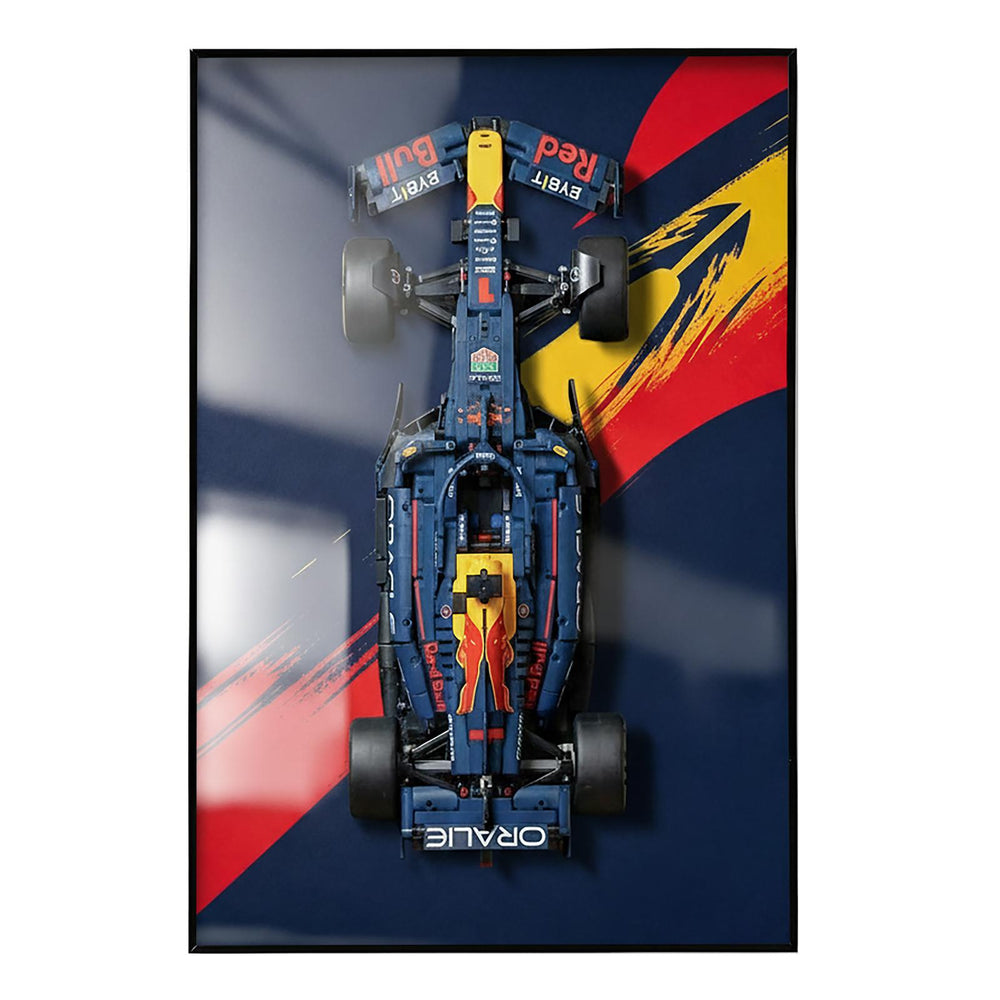 LEGO Technic Compatible Wall Display for 42206 F1 Red Bull Racing Car