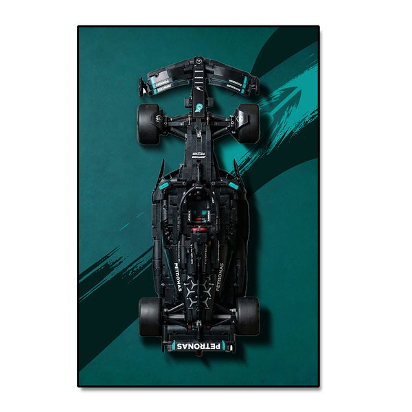 LEGO Technic Compatible Wall Display for LEGO Technic 42171 Mercedes-AMG F1 W14 E