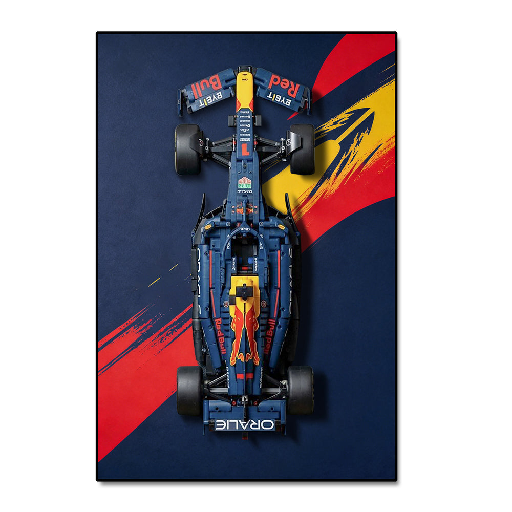 LEGO Technic Compatible Wall Display for 42206 F1 Red Bull Racing Car