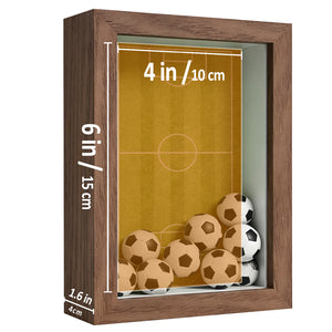 ONE MAAY FIFA World Cup Soccer Football 4x6 shadow box frame detail close-up showing display compartment and premium frame craftsmanship