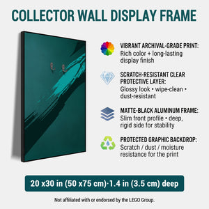ONE MAAY LEGO F1 car 42171 compatible wall frame displaying the vibrant colors of the wall print
