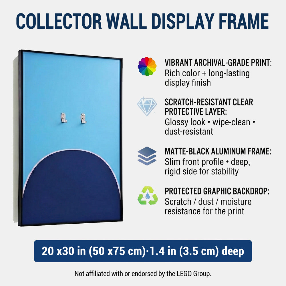ONE MAAY LEGO Bugatti Supercar 42083 compatible wall frame displaying the vibrant colors of the wall print