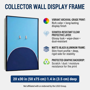 ONE MAAY LEGO Bugatti Supercar 42083 compatible wall frame displaying the vibrant colors of the wall print