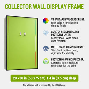 ONE MAAY LEGO Lamborghini Sian Supercar 42125 compatible wall frame displaying the vibrant colors of the wall print