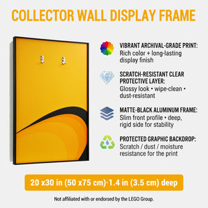 ONE MAAY LEGO McLaren P1 Supercar 42172 compatible wall frame displaying the vibrant colors of the wall print