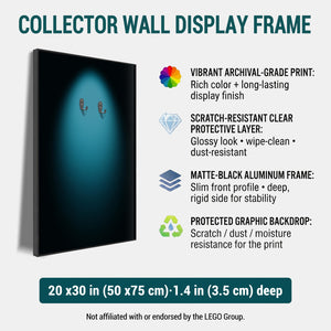 ONE MAAY Halo LEGO F1 car 42171 compatible wall frame displaying the vibrant colors of the wall print