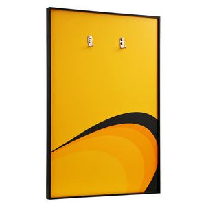 ONE MAAY LEGO Technic McLaren P1 42172 compatible wall display frame hero shot on white background with orange and black car model fully mounted