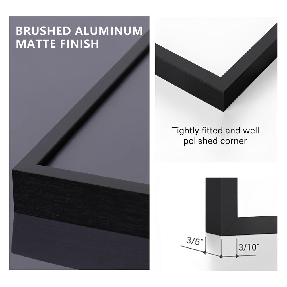 ONE MAAY picture frame construction detail highlighting premium materials and professional-grade assembly for long-lasting wall art presentation