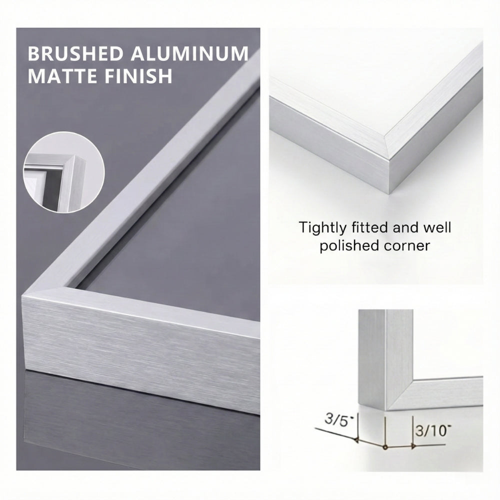 ONE MAAY picture frame corner detail showcasing precision-fitted joints and quality craftsmanship for durable wall art framing solutions