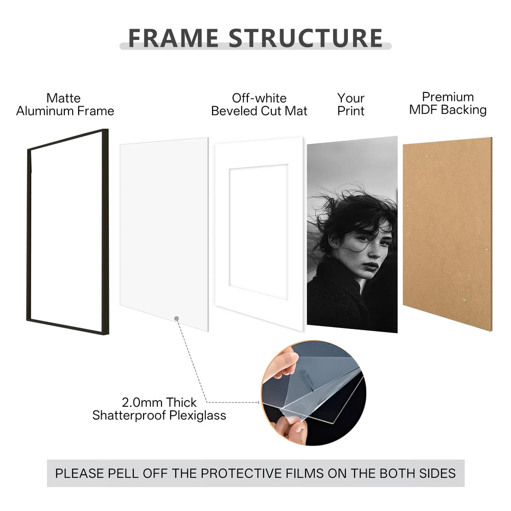 ONE MAAY metal picture frame lifestyle display showing modern home decor application for wall art and photo gallery arrangements
